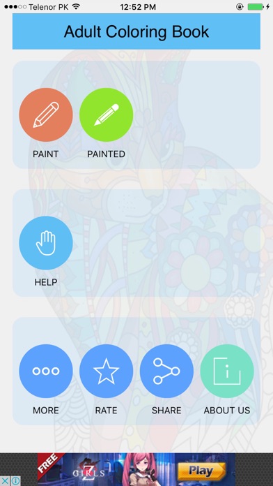 Zrzuty ekranu Adult Coloring Book for Stress Releaved