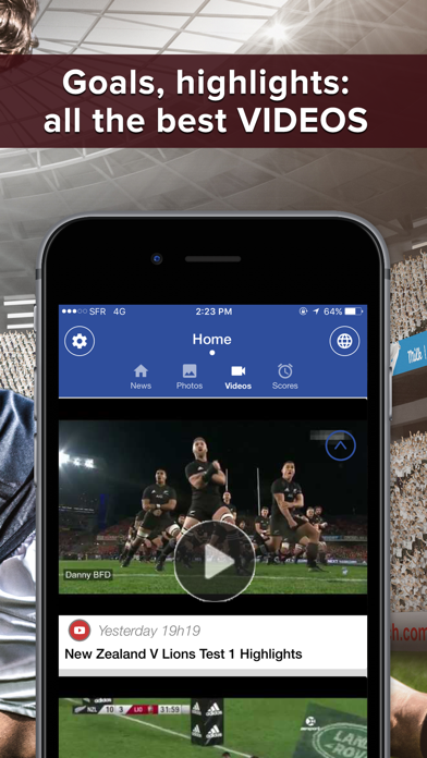 Rugby Addict : news, highlights, videos, results Screenshots