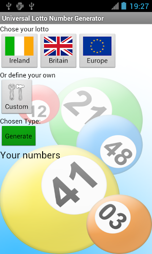 Universal Lotto Number Picker Screenshots