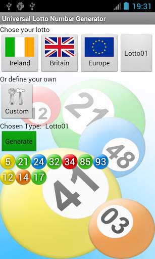 Universal Lotto Number Picker Screenshots