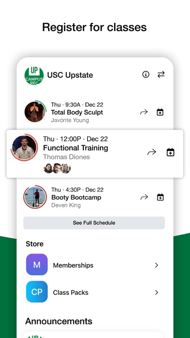 USC Upstate Spartan Rec Screenshots