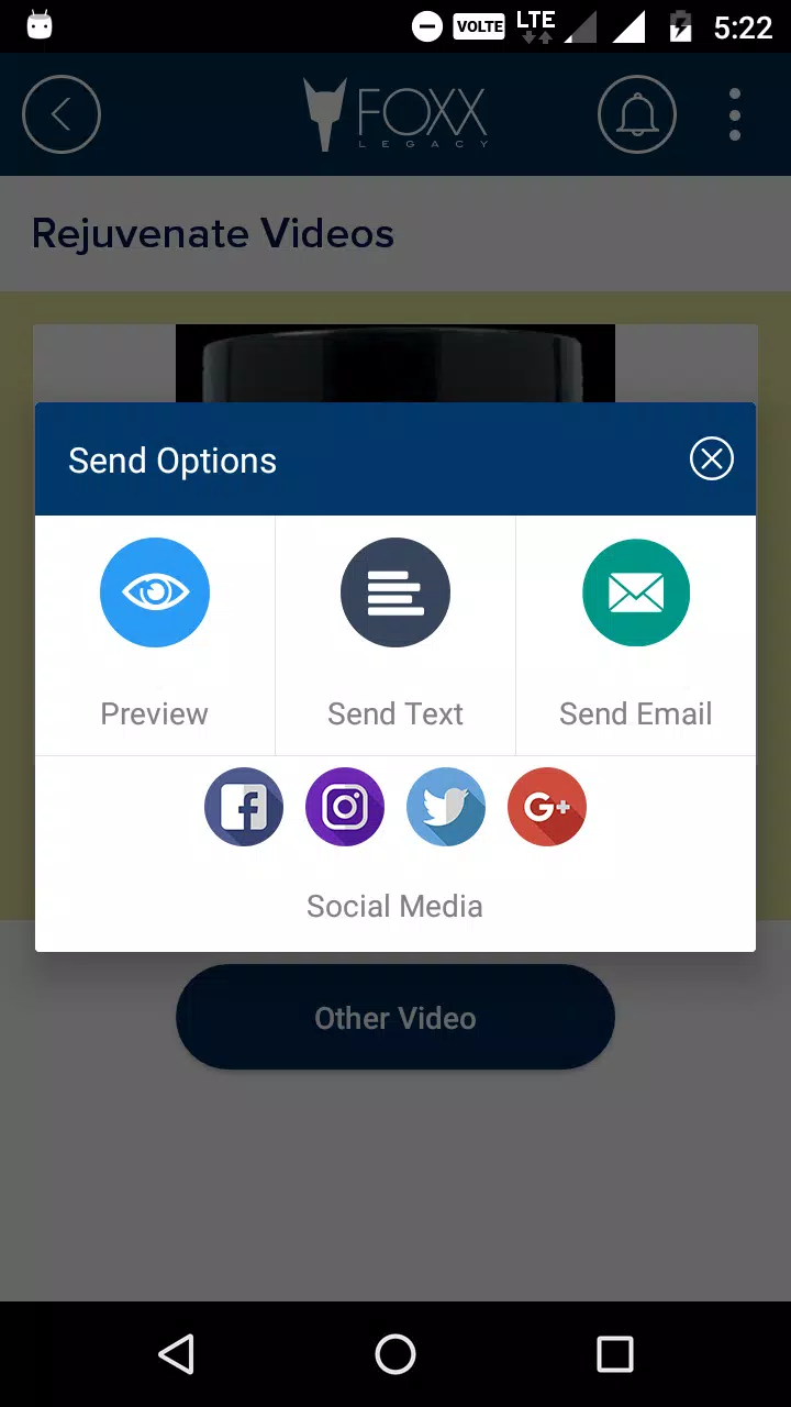 Foxx Legacy Video Share App Screenshots