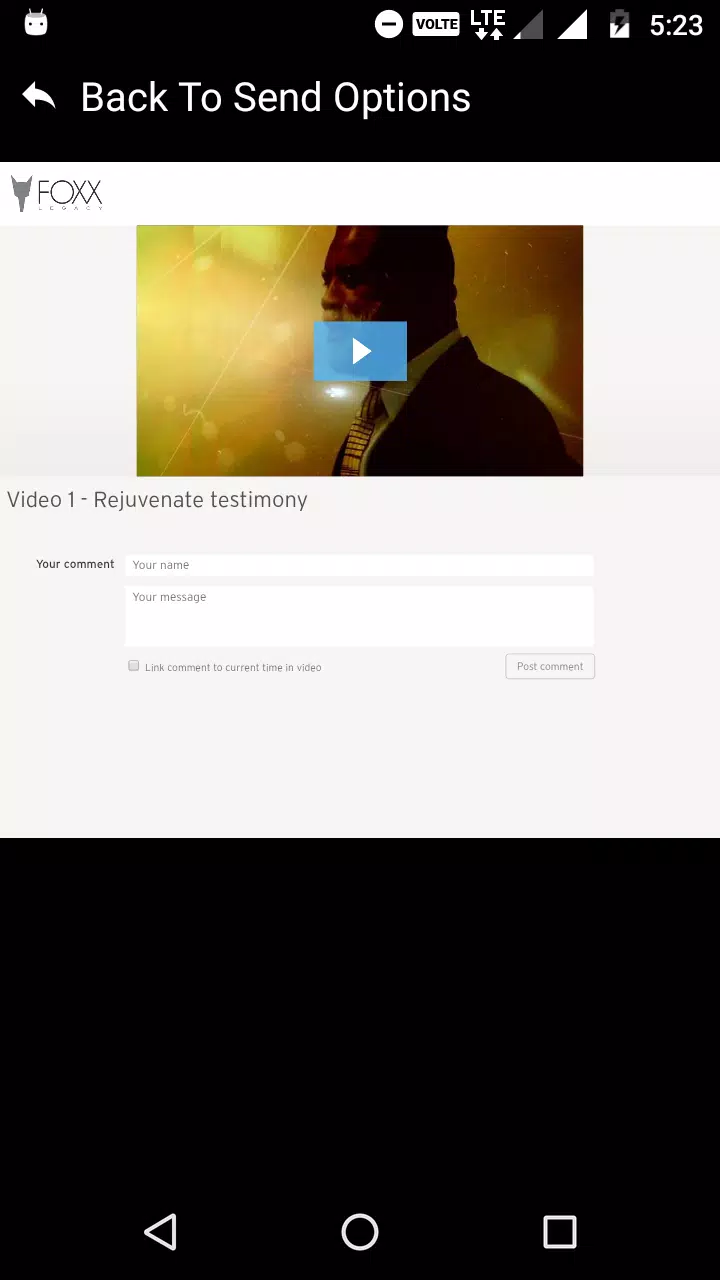 Foxx Legacy Video Share App Screenshots