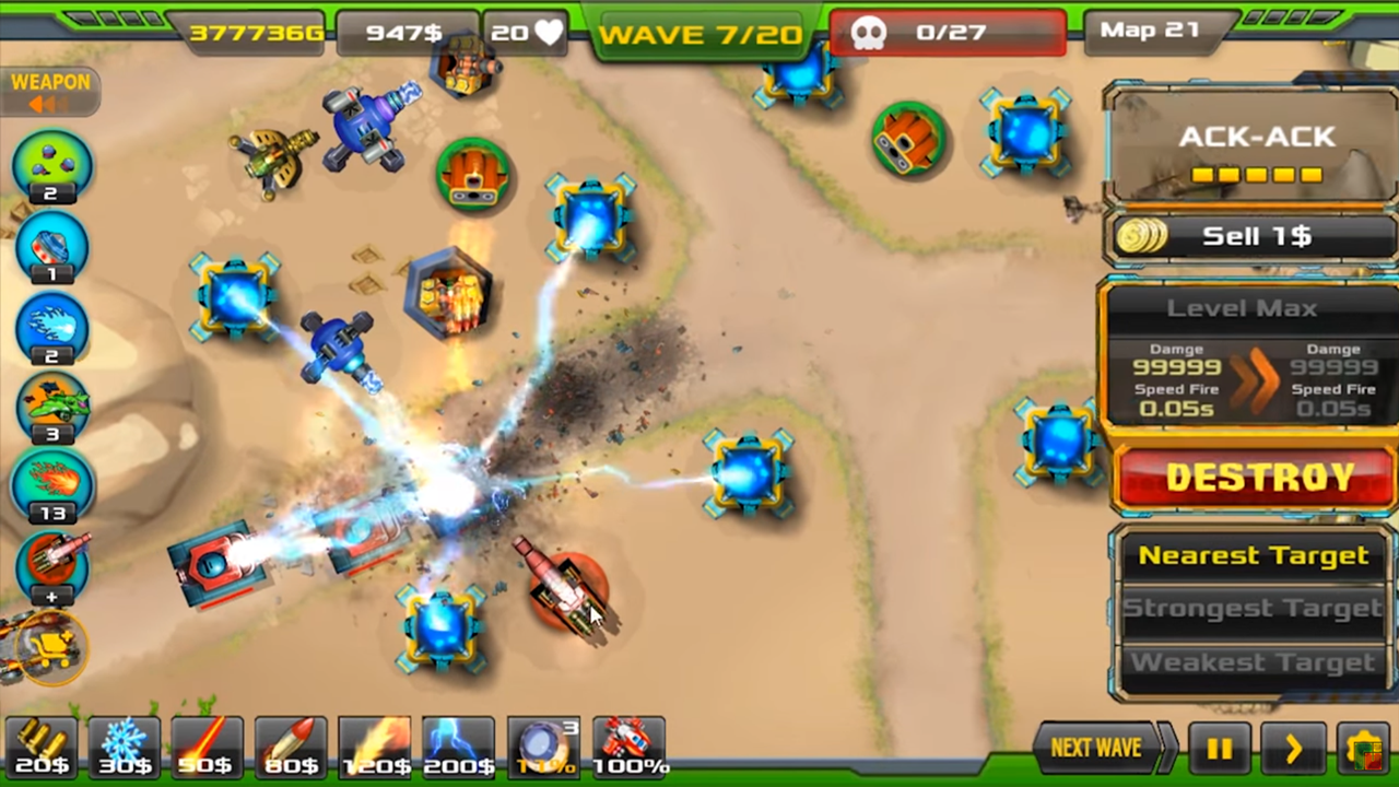 Tower Defense: Alien War TD Screenshots