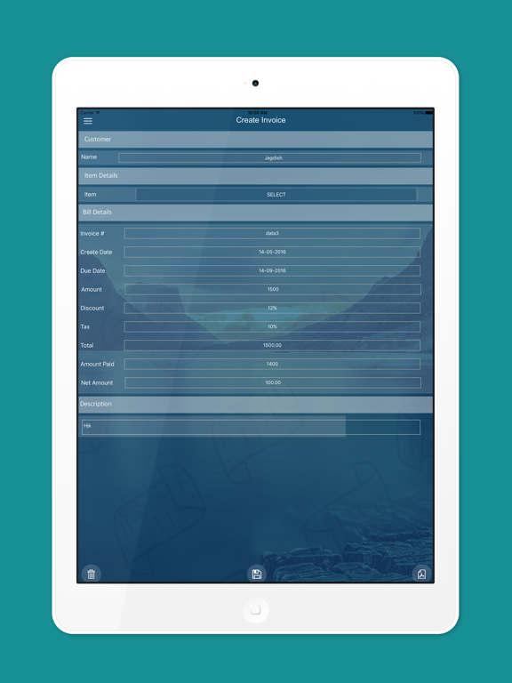 Invoice Maker Plus-Create Invoices & Send Invoices as a PDF! iPad Ekran Görüntüleri