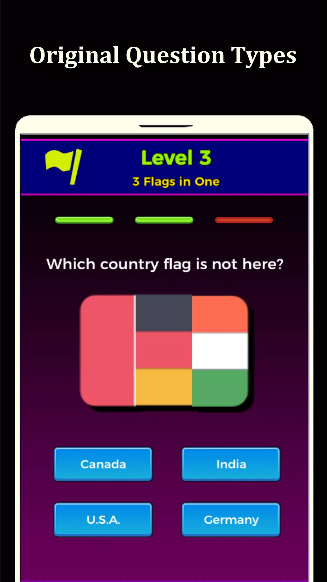 World Flags Quiz Game Screenshots