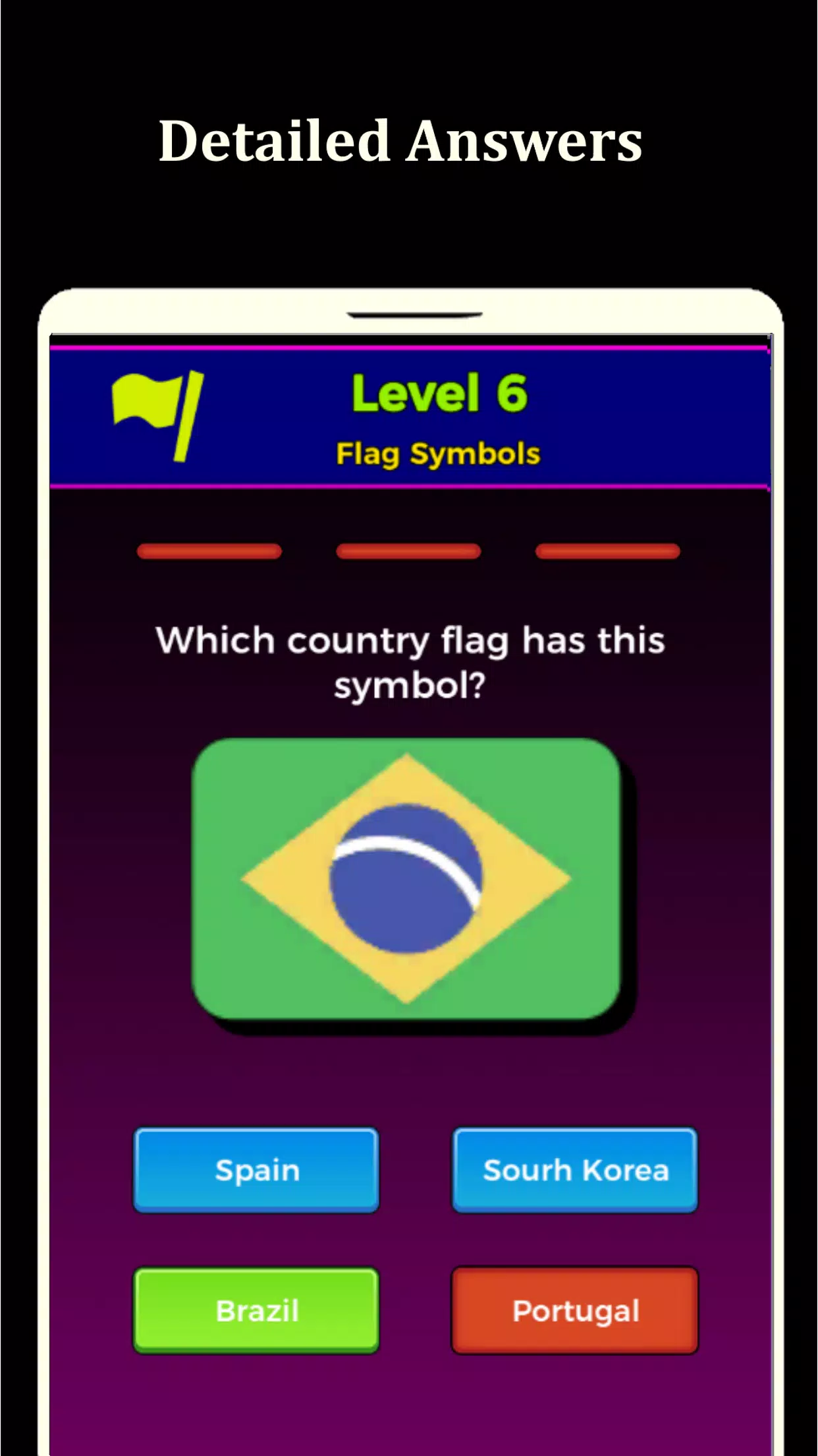 World Flags Quiz Game Screenshots