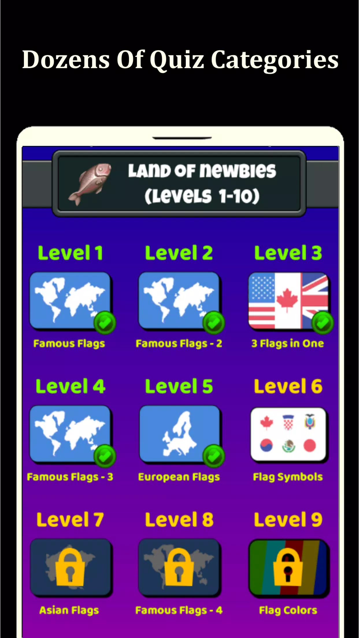World Flags Quiz Game Screenshots