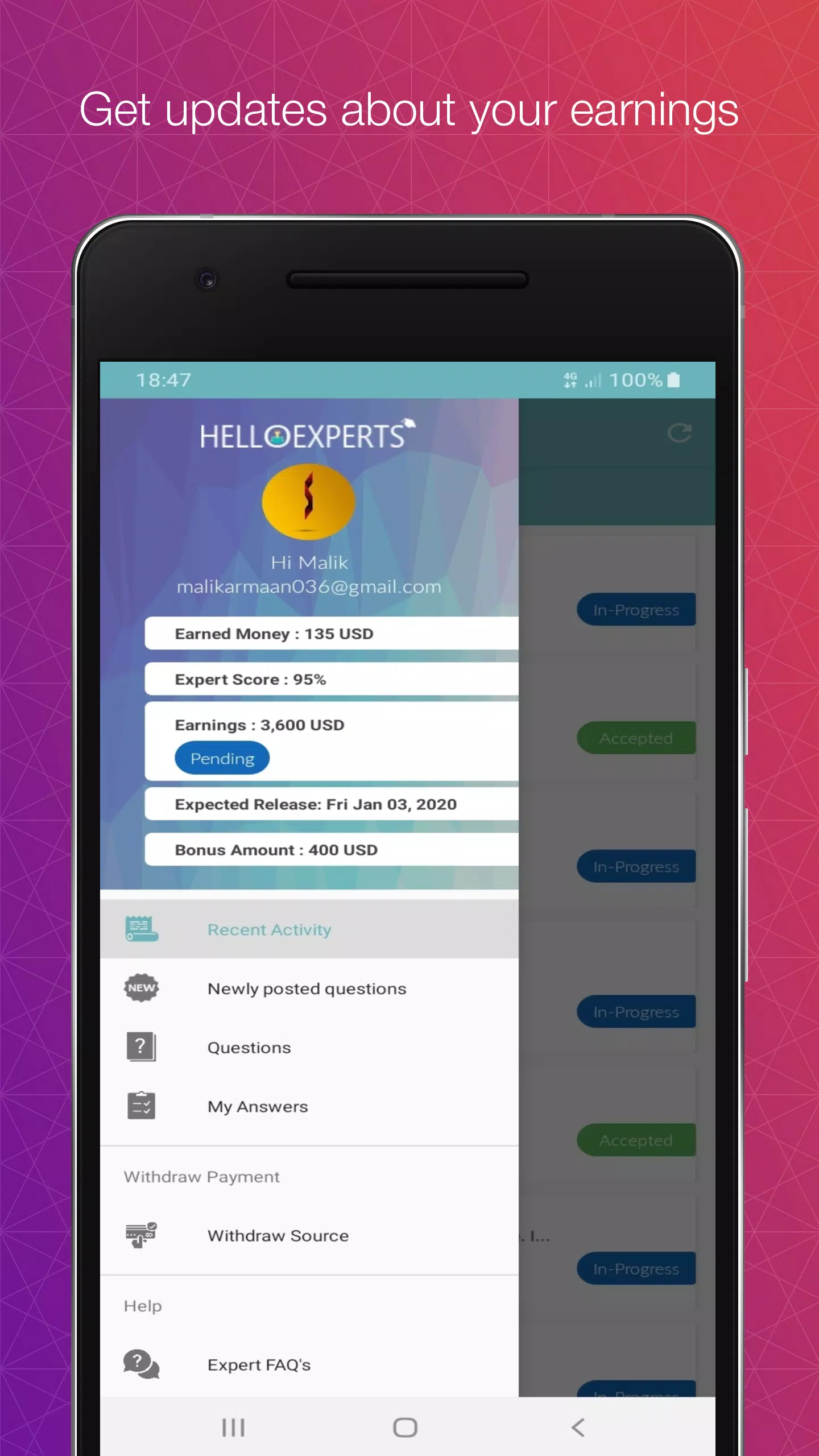 HelloExperts - Solve Question Screenshots