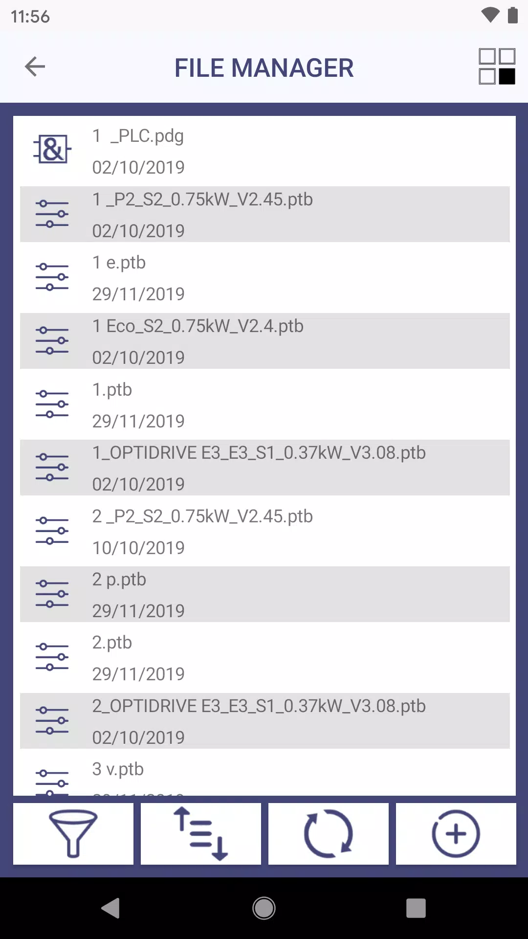 OPTITOOLS Mobile Screenshots