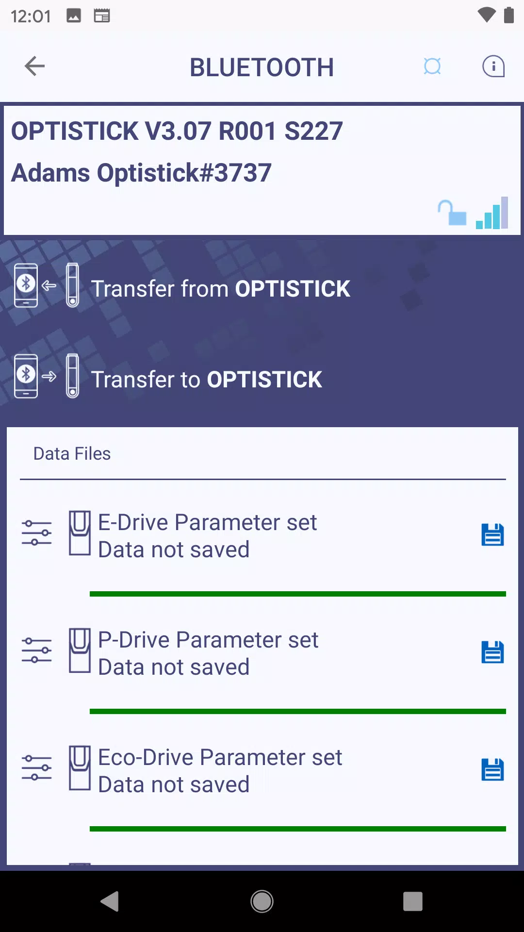 OPTITOOLS Mobile Screenshots