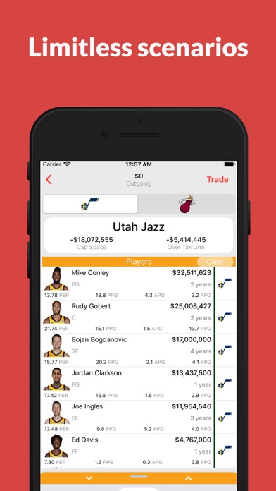 NBA Swap: NBA Trade Machine Screenshots