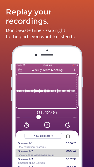 ClipNotes: Audio Bookmarks Screenshots