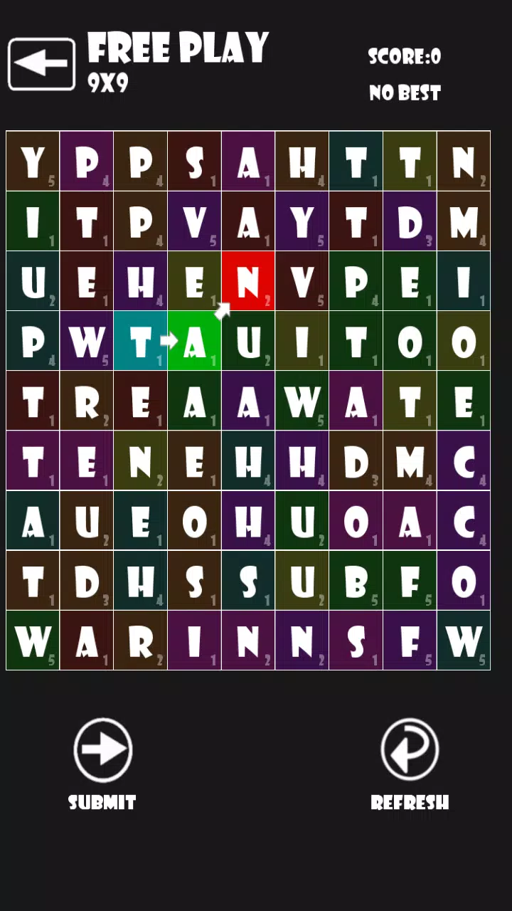 ภาพหน้าจอของ Word Fall - Word Search Game