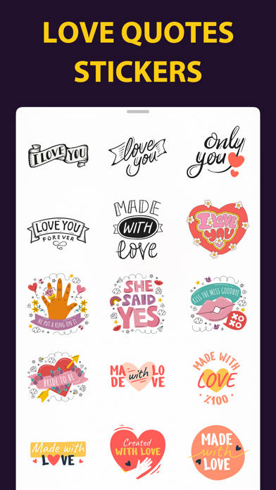 The Love Quotes Stickers Screenshots