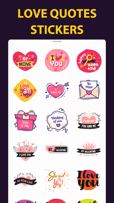 The Love Quotes Stickers Screenshots