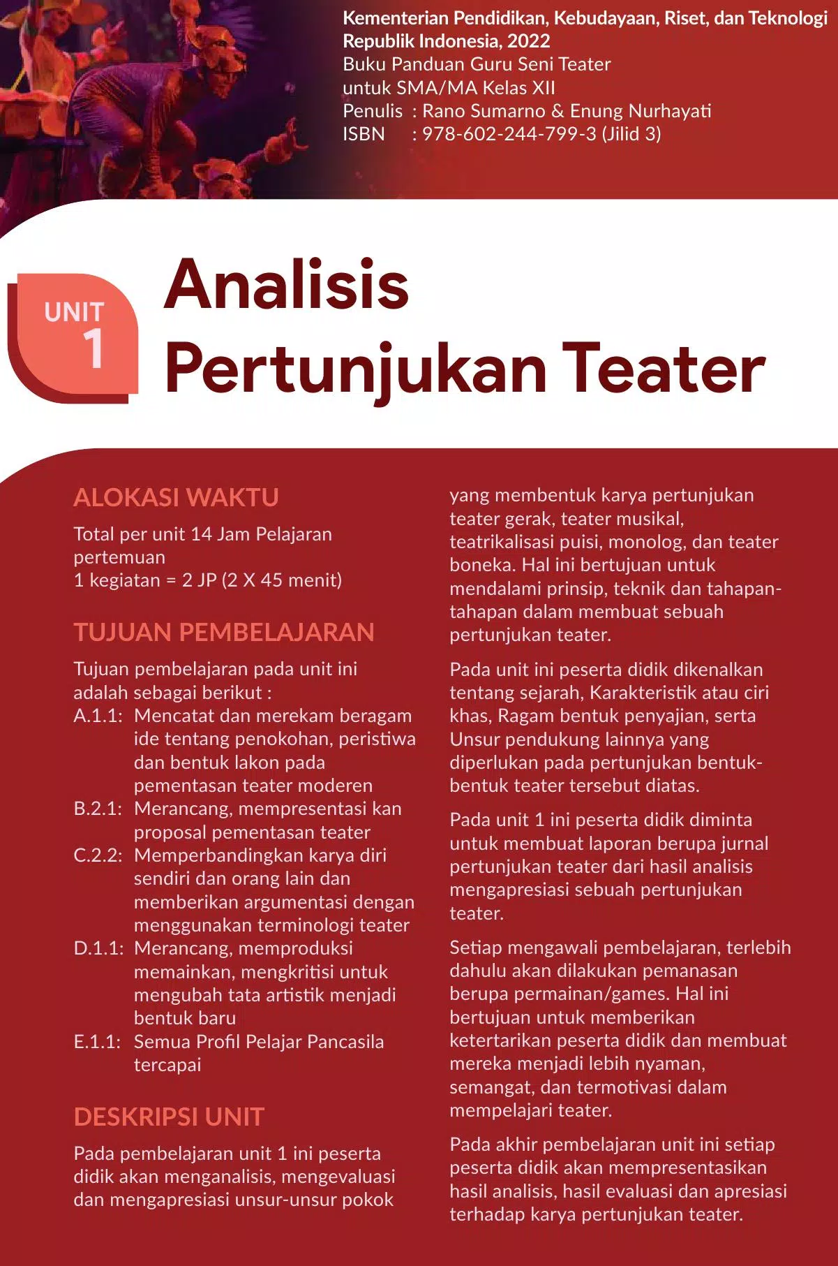 Ảnh chụp màn hình của Buku Seni Teater 12 Merdeka