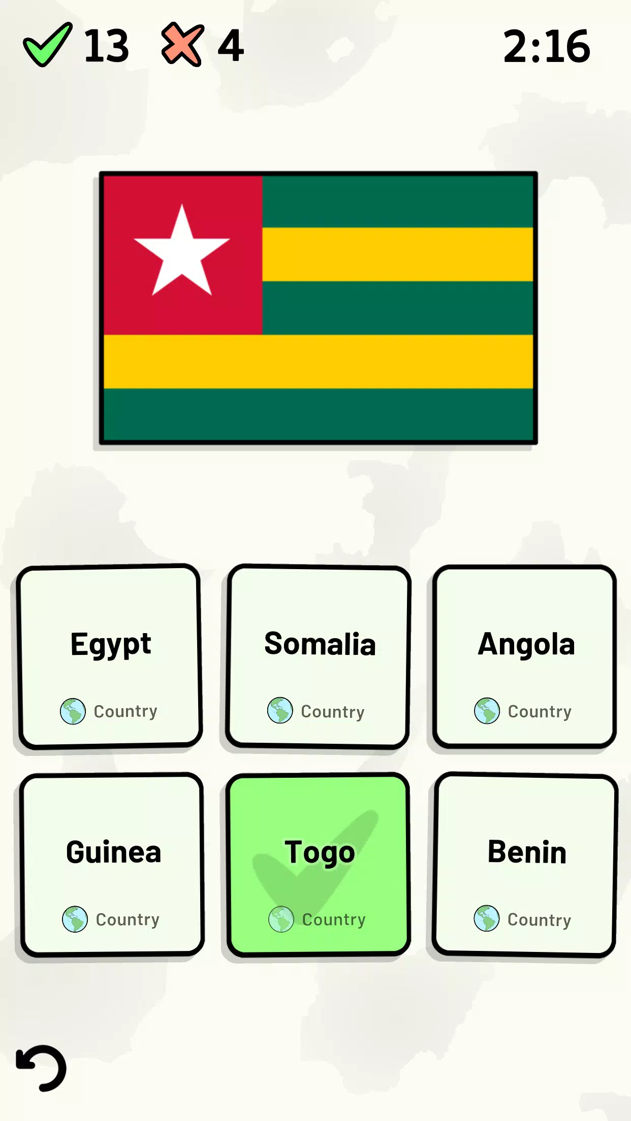 Countries of Africa Quiz Screenshots