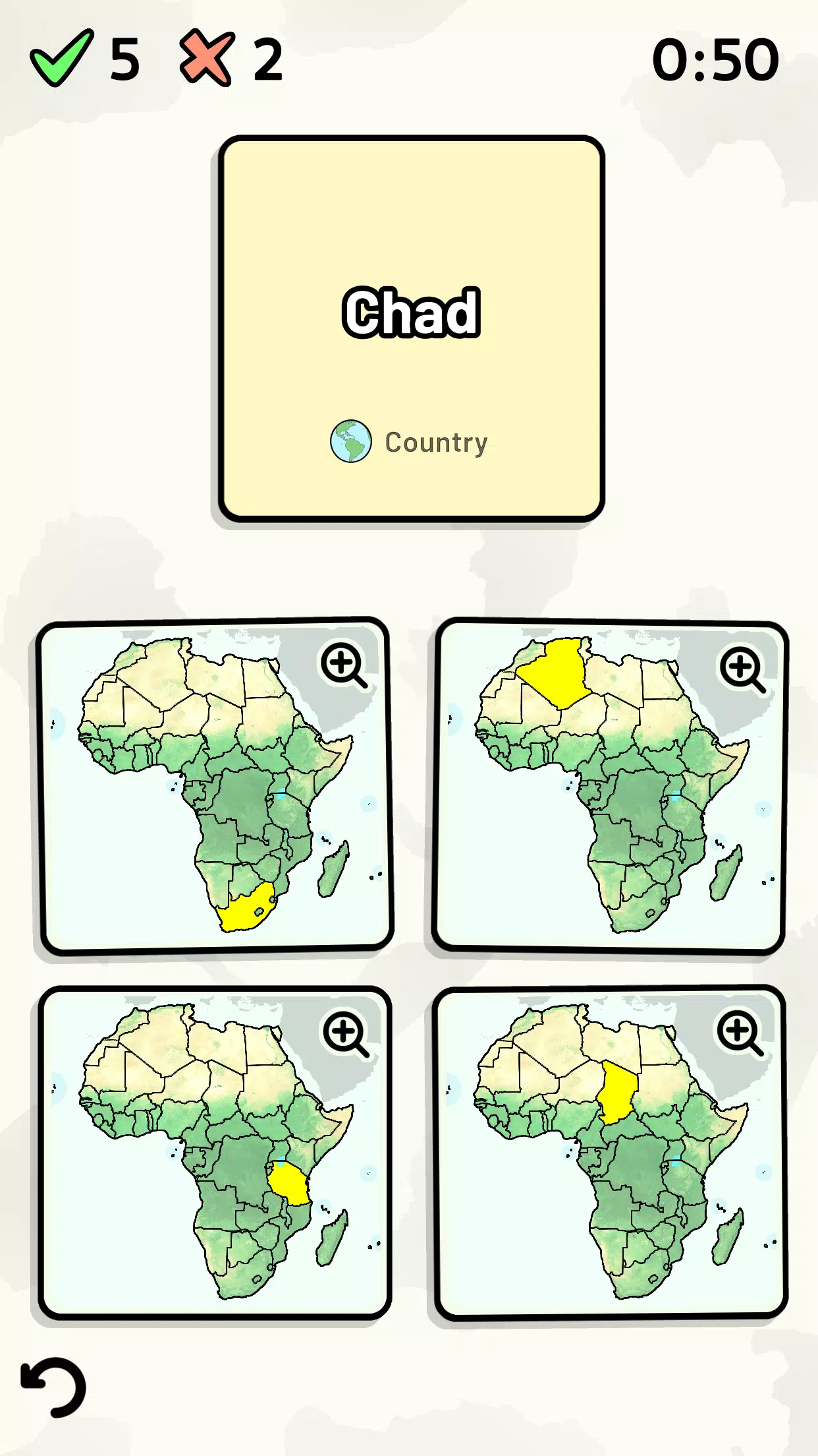 Countries of Africa Quiz Screenshots