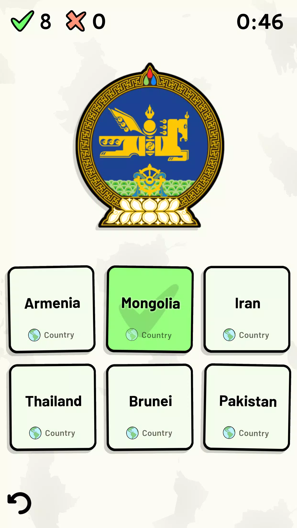 Countries of Asia Quiz Screenshots