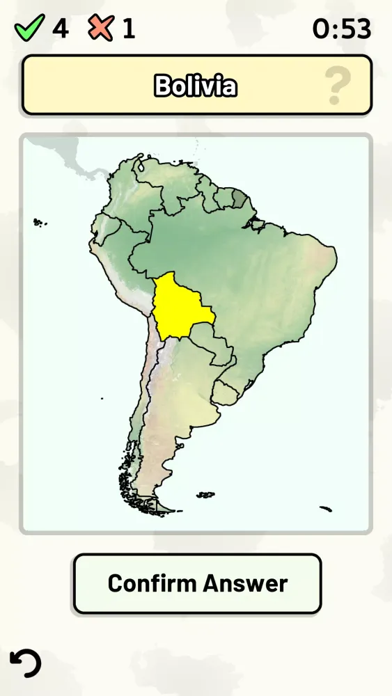 South American Countries Quiz Screenshots