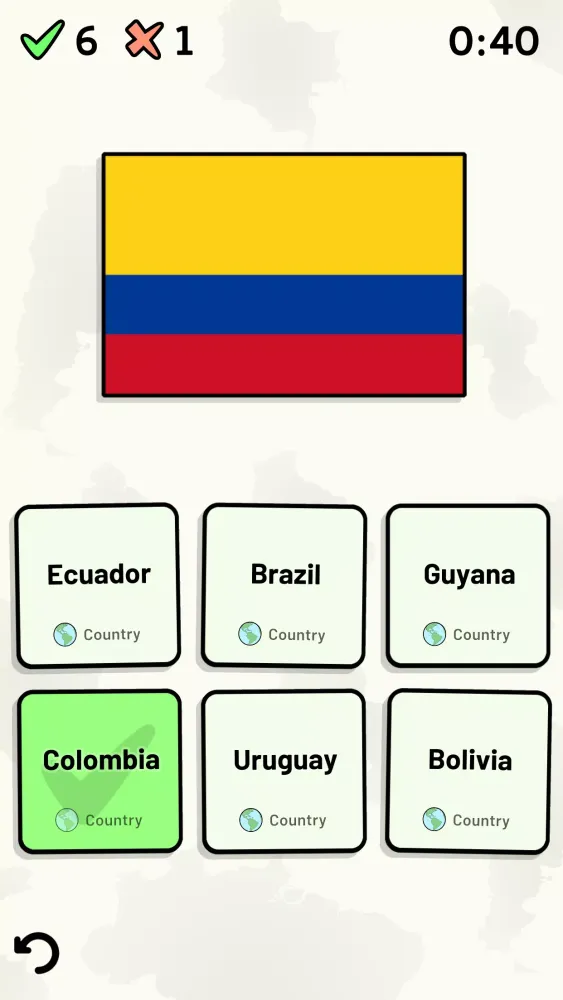 South American Countries Quiz Screenshots