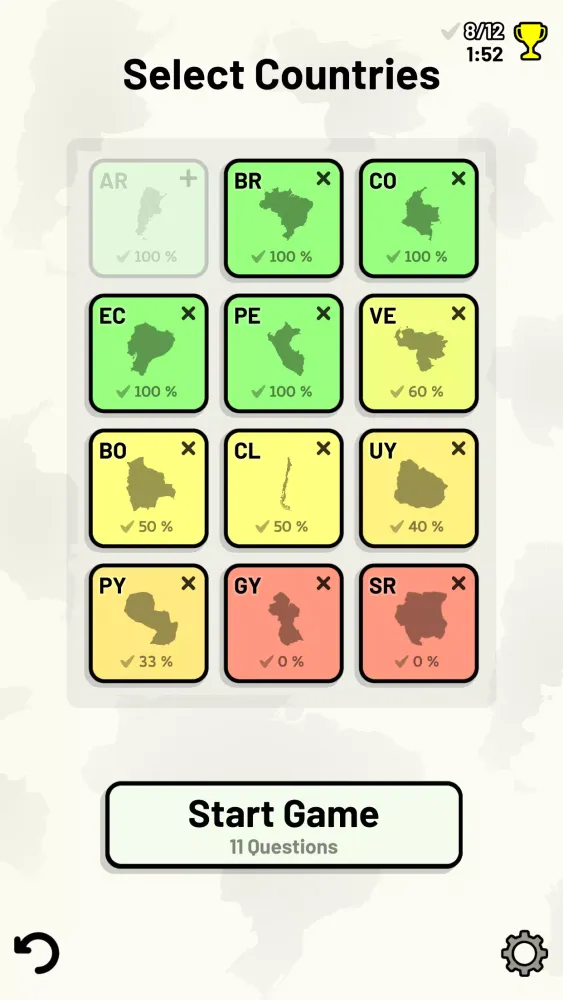 South American Countries Quiz Screenshots