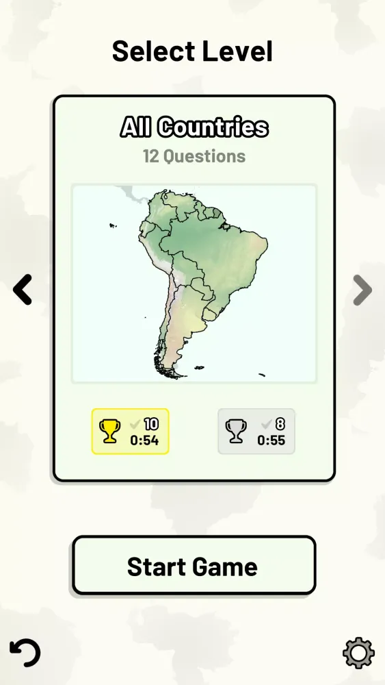 South American Countries Quiz Screenshots