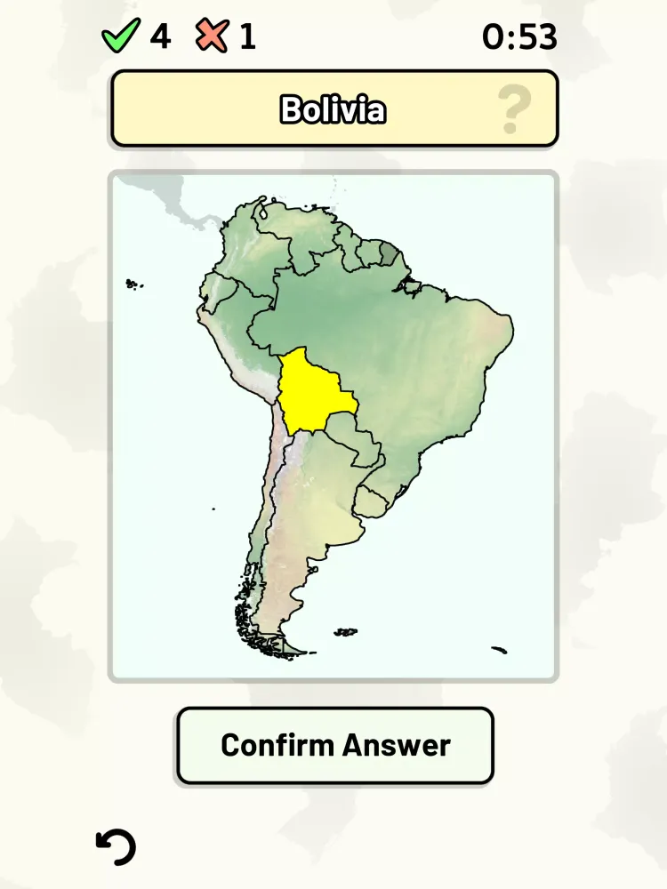 South American Countries Quiz Screenshots