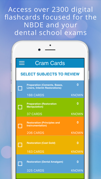 Operative Dentistry Cram Cards Screenshots