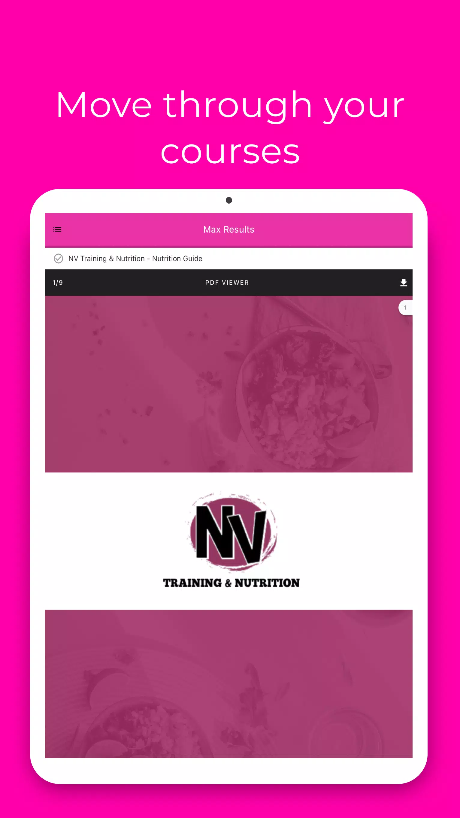 NV Training & Nutrition Screenshots
