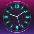Neon Glow Analog Clock Widget