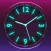 Neon Glow Analog Clock Widget