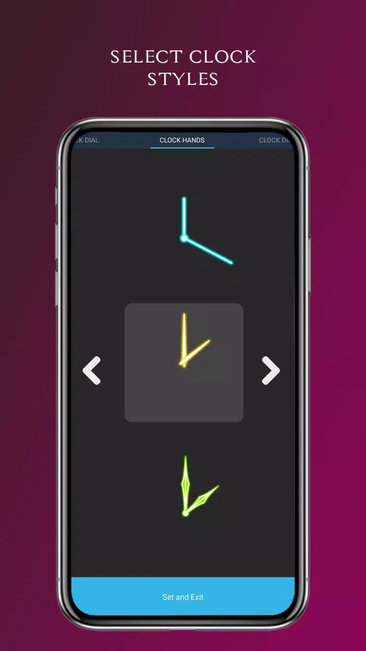 Neon Glow Analog Clock Widget Screenshots