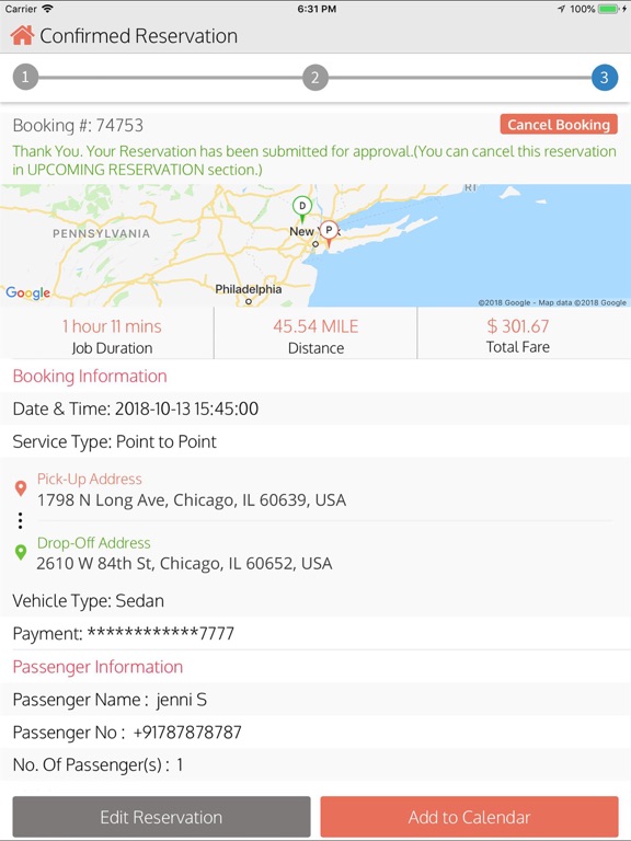 Platinum Transportation Group iPad Screenshots