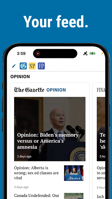 Captures d'écran de Montreal Gazette