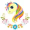 Printable Cute Unicorn Coloring Page for Girls