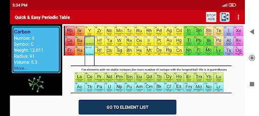 Easy Periodic Table Screenshots
