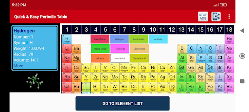 Easy Periodic Table Screenshots