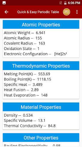 Easy Periodic Table Screenshots