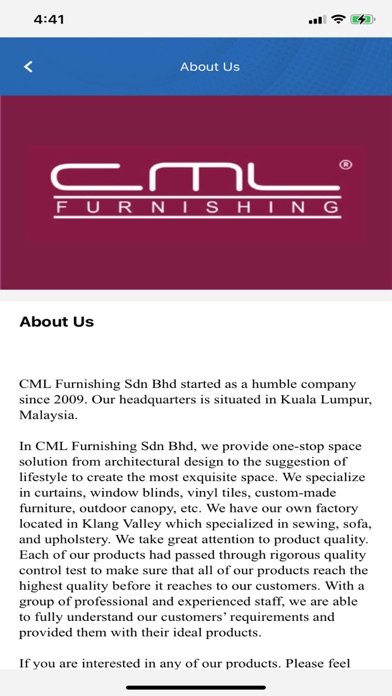 CML Furnishing Screenshots