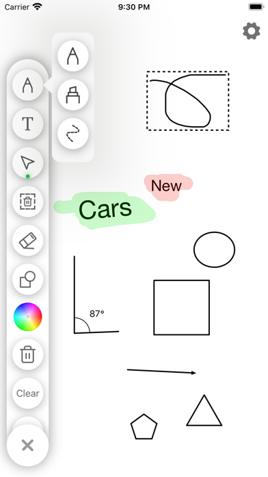 Virtual Whiteboard Screenshots