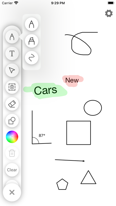 Virtual Whiteboard Screenshots