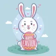 Cute Bunny Mascot Stickers