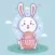 Cute Bunny Mascot Stickers