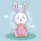 Cute Bunny Mascot Stickers