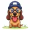 Cartoon Dog Stickers Set