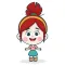 Pretty Little Girl Sticker Set