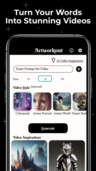 Artworkout: AI Video Photo App Screenshots