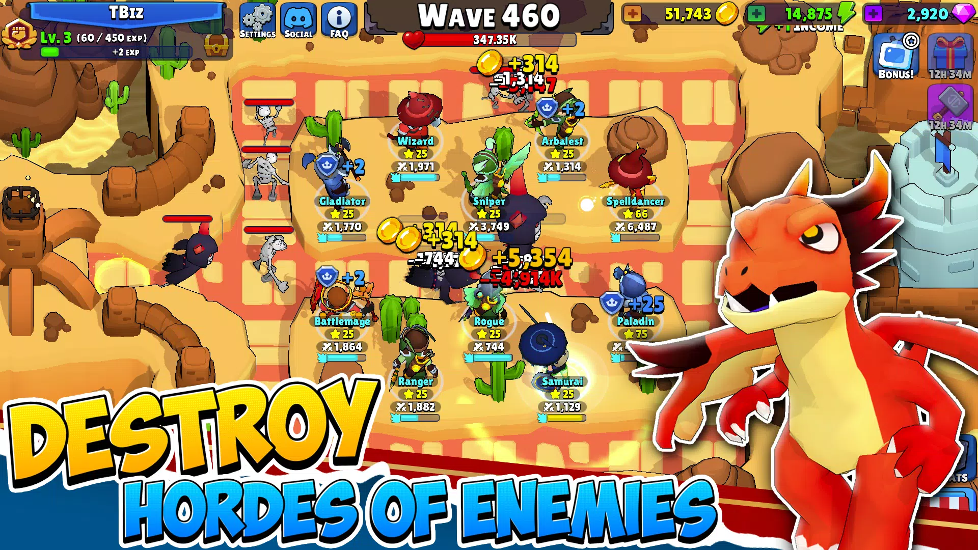Idle Hero TD Tower Defense RPG Screenshots